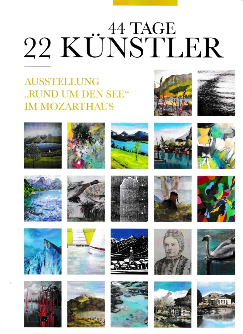 Einladungs-Collage für Ausstellung im Mozarthaus
